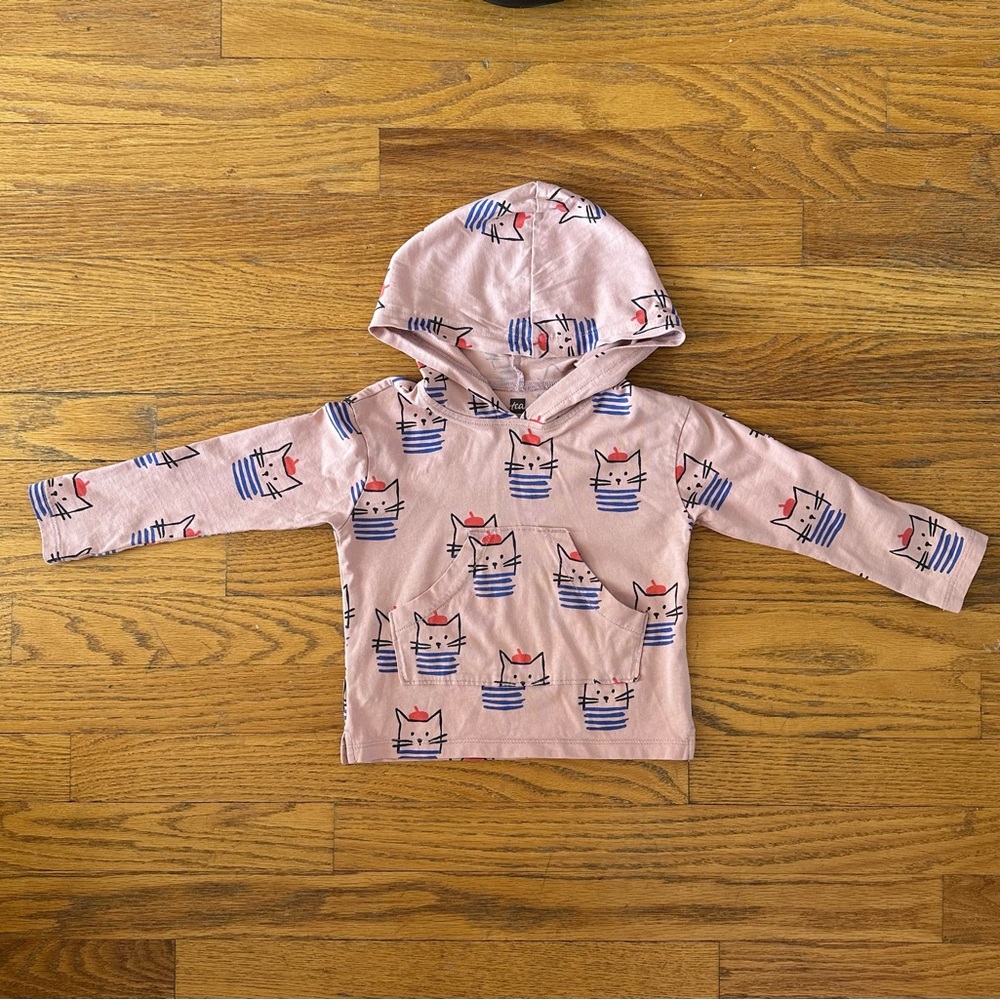 Tea Collection Hooded Top with Kanga Pocket 3T